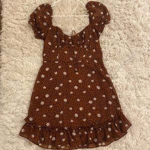 Brown flower dress